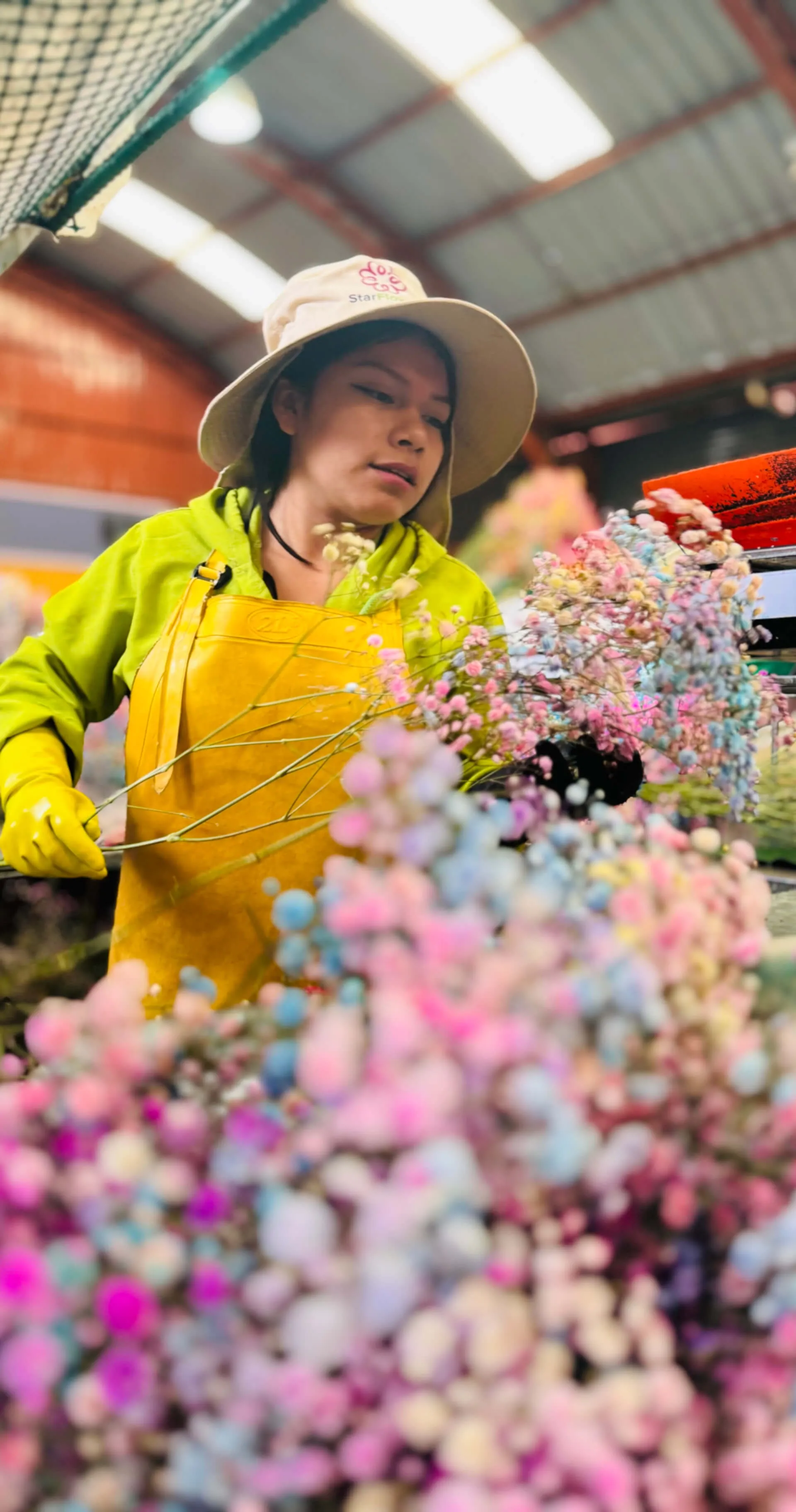 Trabajando en flores